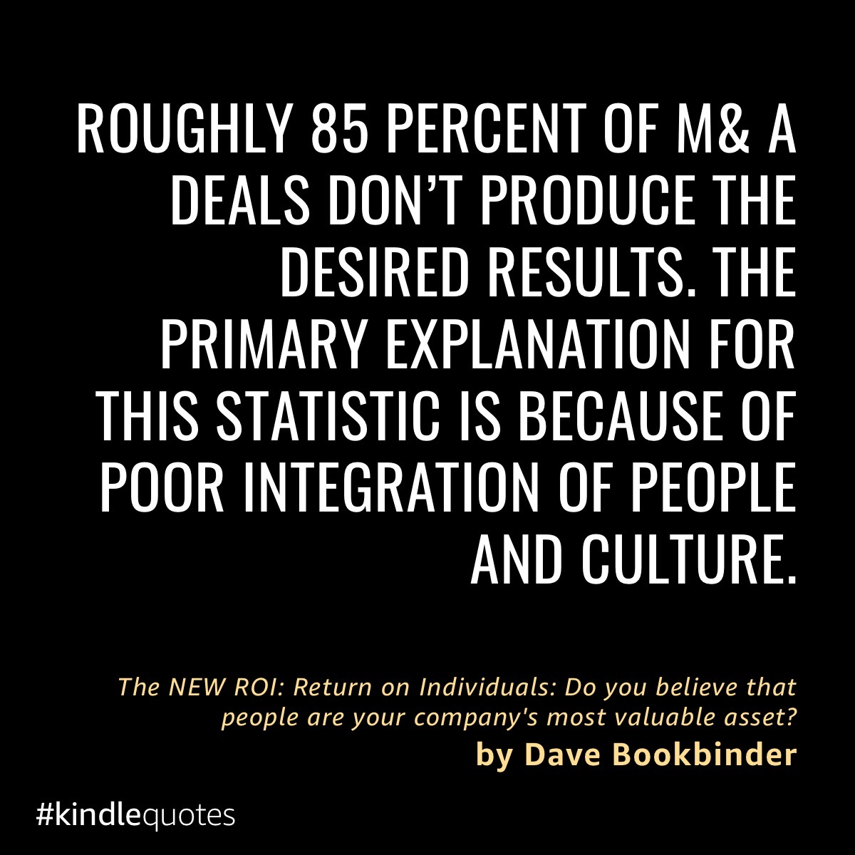 The NEW ROI - Dave Bookbinder